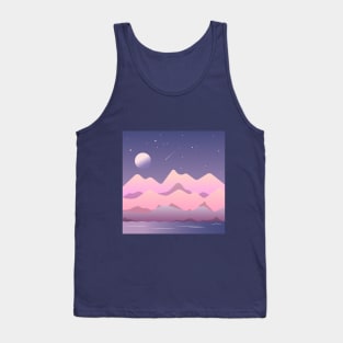 Mountain view and sky design Tank Top